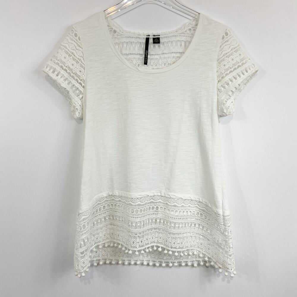 Skye's The Limit | White Lace Top Sz L
